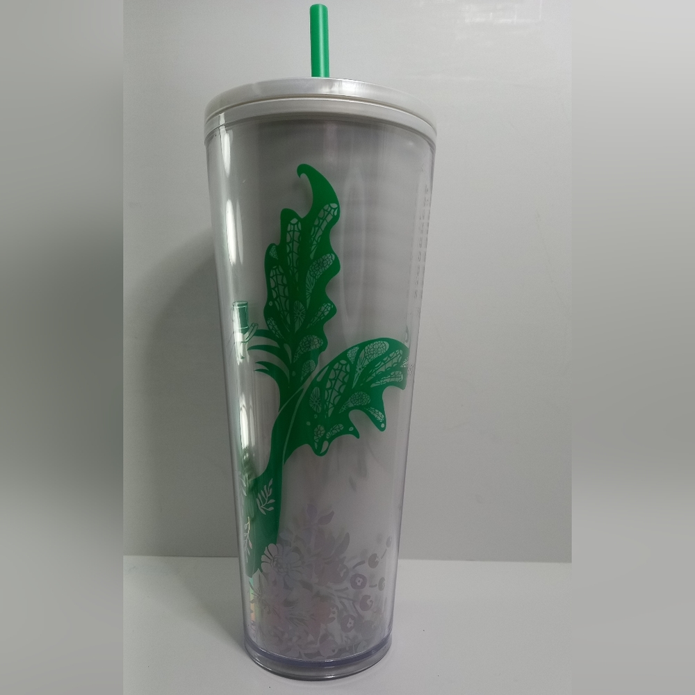 Starbucks Holiday Mint Pearl Cold Cup Tumbler 24oz Green White Mermaid - Picture 3 of 9